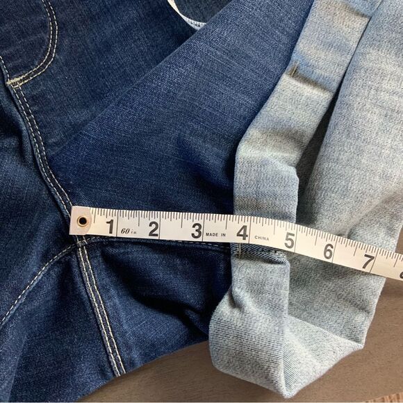 JUDY BLUE High Rise Pull On Cuffed Shorts Blue 1XL - Picture 15 of 15